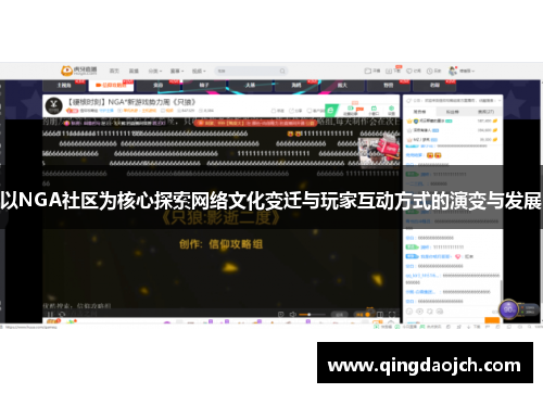 以NGA社区为核心探索网络文化变迁与玩家互动方式的演变与发展